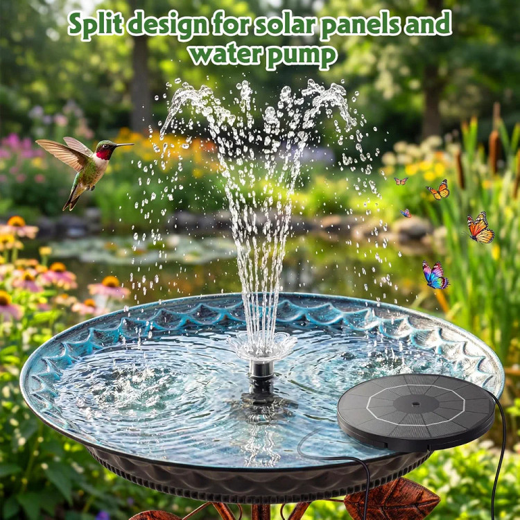 پمپ فواره خورشیدی AISITIN برای حمام پرندگان، کیت پمپ آب خورشیدی DIY 3.5 وات با سیم 9.8 فوتی و 13 مدل نازل، فواره برکه خورشیدی با براکت برای باغ، استخر، آکواریوم و فضای باز