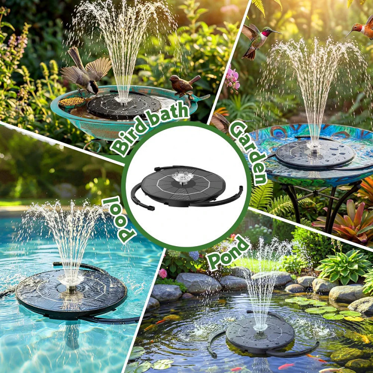 پمپ فواره خورشیدی AISITIN برای حمام پرندگان، کیت پمپ آب خورشیدی DIY 3.5 وات با سیم 9.8 فوتی و 13 مدل نازل، فواره برکه خورشیدی با براکت برای باغ، استخر، آکواریوم و فضای باز