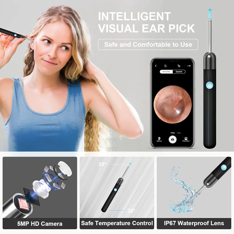گوش پاک کن هوشمند دوربین دار EAR CLEANER