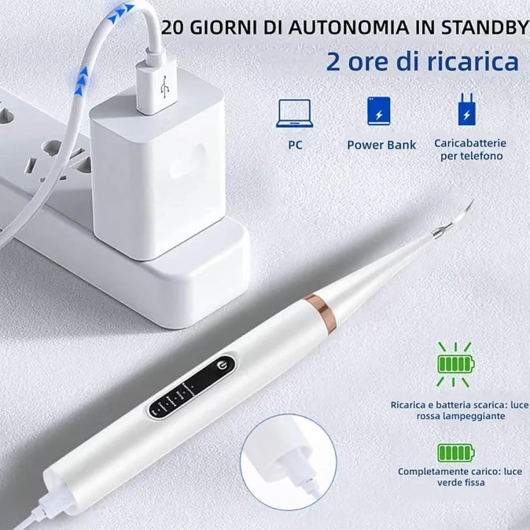 کیت تمیزکننده دندان ZVD برای سگها و گربهها، 5 حالت، شارژ USB، پاککننده جرم و لکه، تمیزکننده دندانهای جرمدار با 3 سر قابل تعویض برای مسواک زدن جرم از روی دندانهای انسان و حیوانات (سفید)
