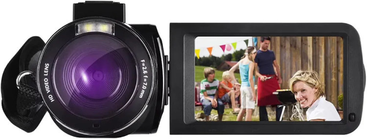 دوربین فیلمبرداری دیجیتال 4K مایتکویژن، ۵۶ مگاپیکسل با زوم ۱۶ برابر، صفحه نمایش لمسی ۳ اینچی IPS، وایفای (Wi-Fi)، دید در شب، حافظه ذخیرهسازی ۳۲ گیگابایت، ریموت کنترل برای ولاگری یوتیوب، مشکی